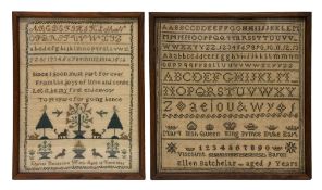 A pair of Mid Victorian samplers
