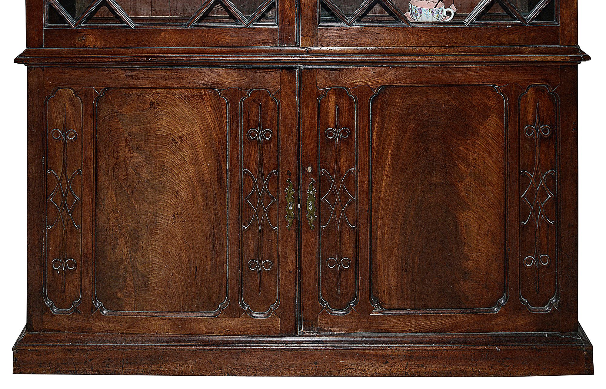 A George III mahogany bookcase cabinet - Image 4 of 11