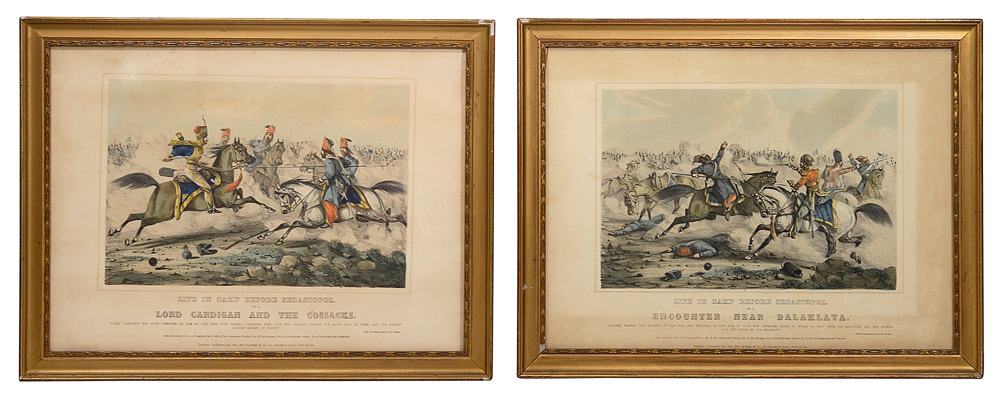 A pair of military prints (Circa 1855)