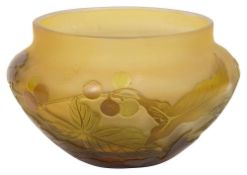 An Emile Galle Art Nouveau cameo glass bowl