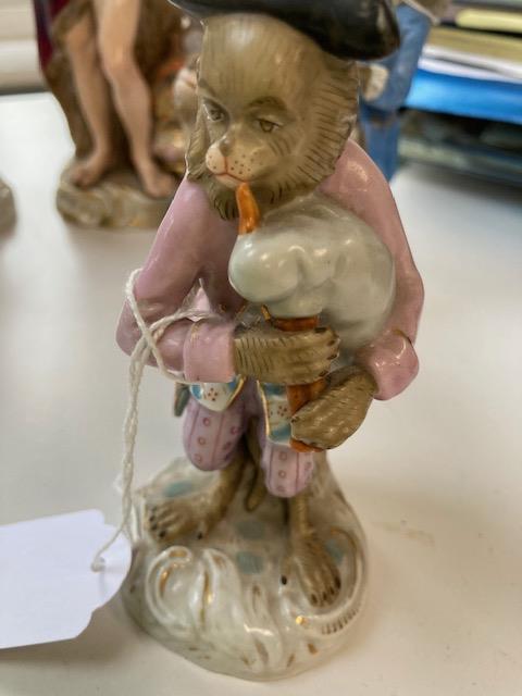 Two Meissen figures and two other monkey band figures - Image 9 of 10