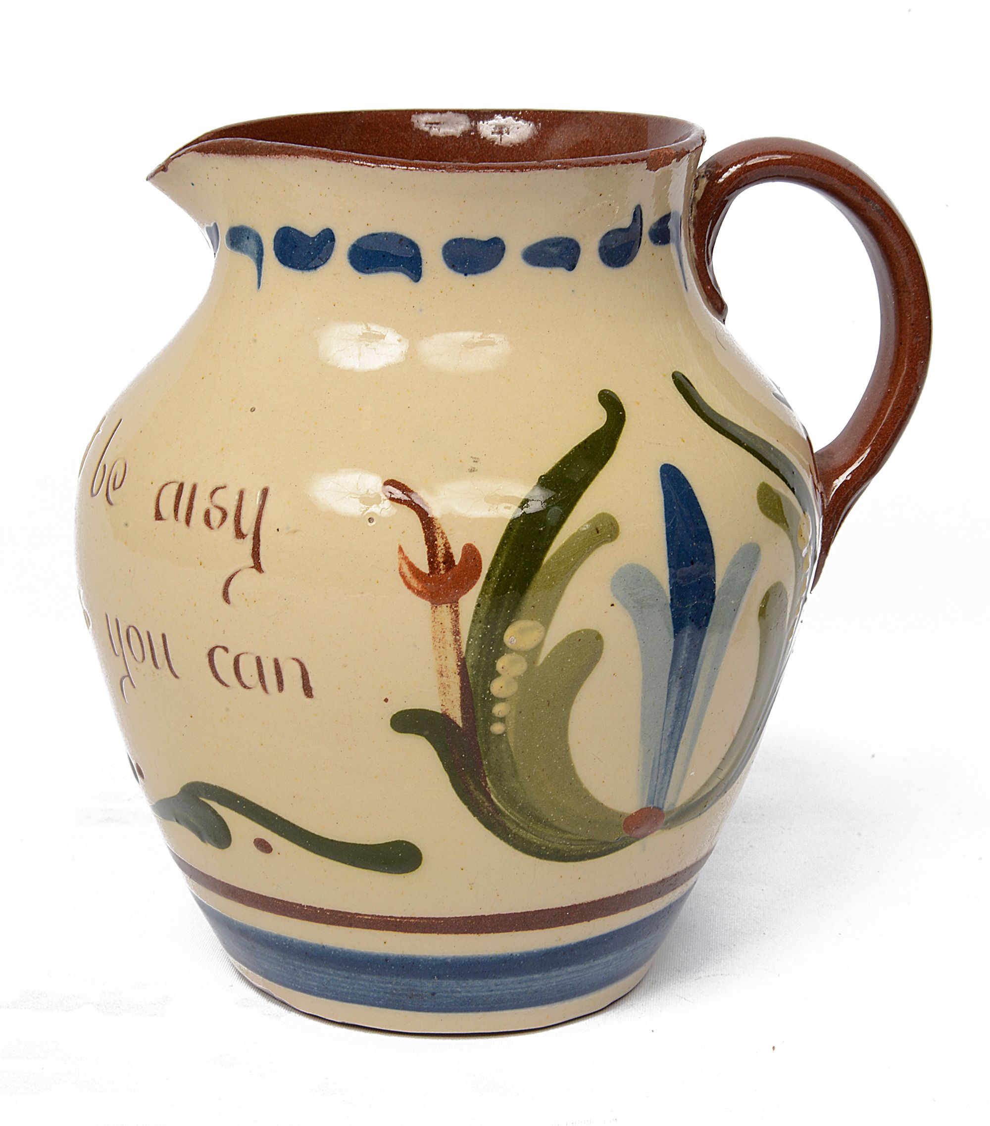 An early 20th century Longpark Torquay pottery mottoware jug - Image 2 of 2