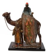 An Austrian cold painted spelter 'The Carpet Trader' table / cigar lighter