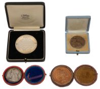Four late 19th / early 20th century cased prize medals