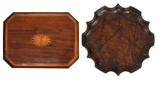 George III piecrust tray and another George III tray