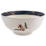 A late 18th century soft paste porcelain polychrome bowl