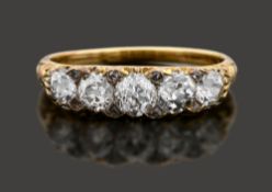 A Victorian five stone diamond ring