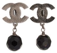 A pair of Chanel earclips
