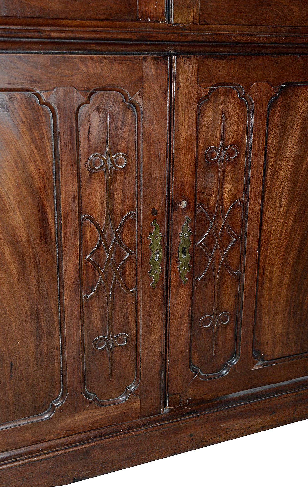 A George III mahogany bookcase cabinet - Image 7 of 11