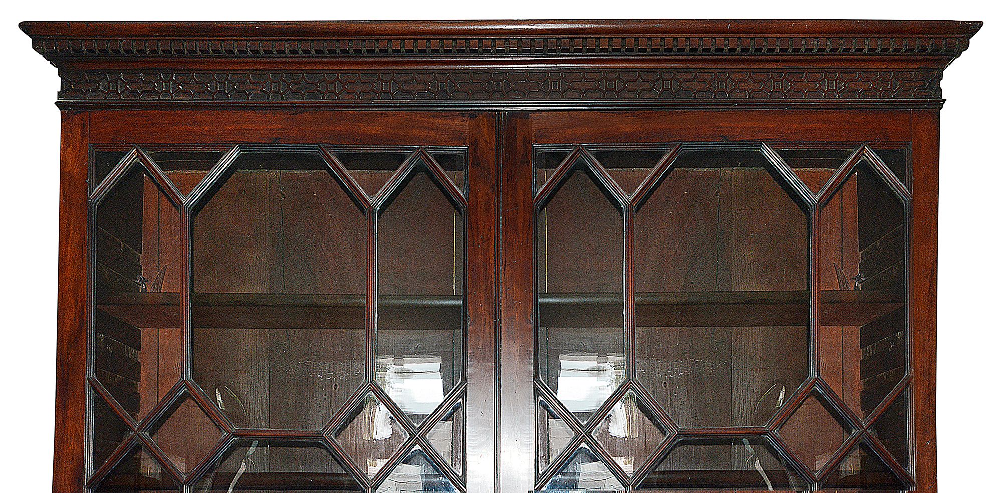 A George III mahogany bookcase cabinet - Image 5 of 11