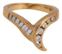 A diamond-set ring,