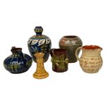 P.A Wranitsky pottery vase and five further pottery pieces