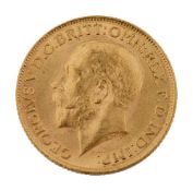 A George V gold full sovereign, 1912