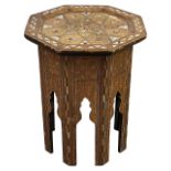 A Syrian Moorish octagonal occasional table