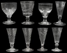 Late 18th / early 19th century dwarf ale glasses and rummers