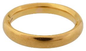 A 22ct yellow gold wedding band