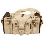 Mulberry Emmy Darwin cream and brown leather satchel