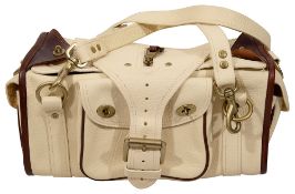 Mulberry Emmy Darwin cream and brown leather satchel