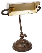A copper banker's lamp