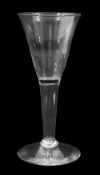 A mid 18th century hollow stem wine glass c.1750