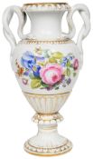 A late 19th century Meissen porcelain vase