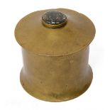 An Arts and Crafts planished brass lidded pot