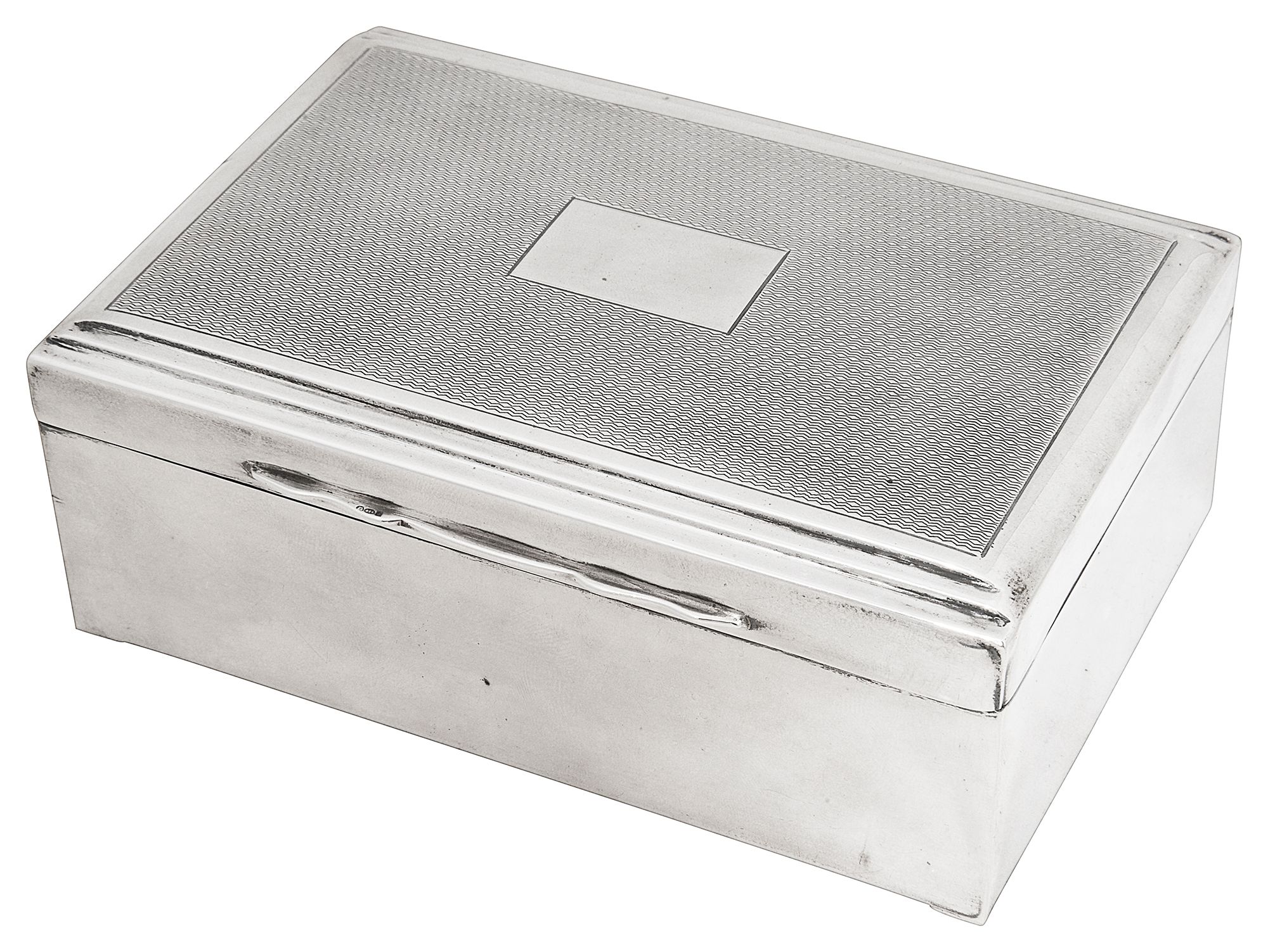 A George VI silver table cigarette box