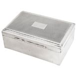 A George VI silver table cigarette box