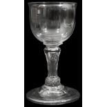 A mid 18th century champagne glass c.1760