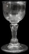 A mid 18th century champagne glass c.1760