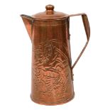 A Keswick School of Industrial Art and Crafts Copper lidded jug