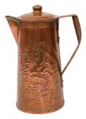 A Keswick School of Industrial Art and Crafts Copper lidded jug