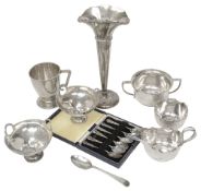 Silver to include a pair of bonbon dishes and other silver