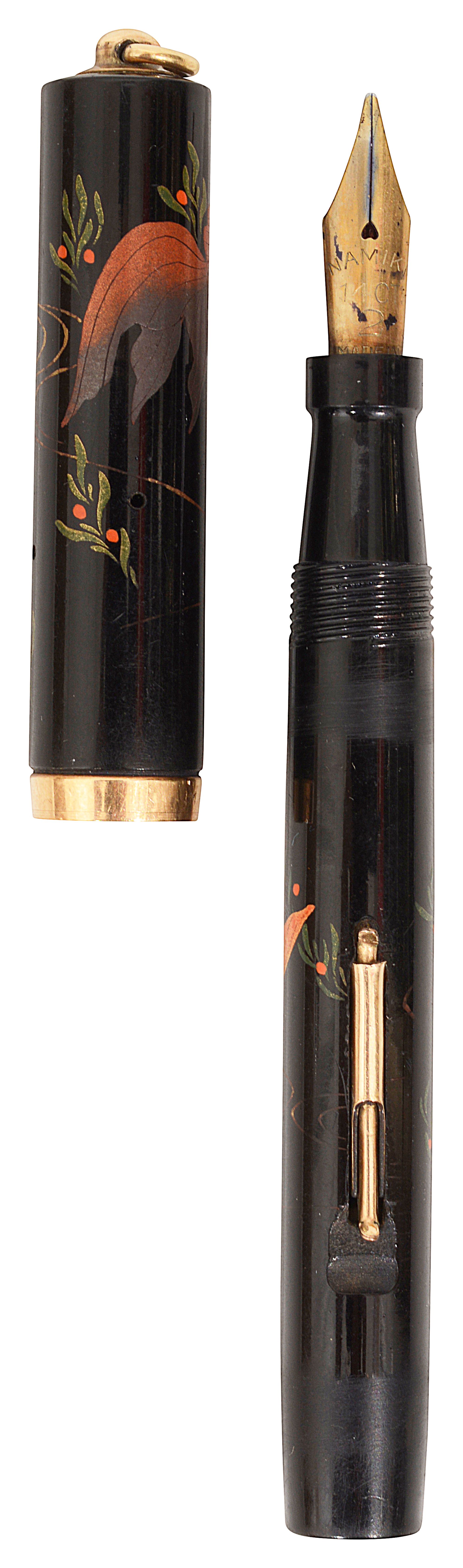 A Dunhill Namiki: Double Goldfish Maki-e lacquered fountain pen