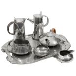 A Tudric pewter tea and coffee service, model 0231