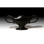 A Fulham Pottery vase, black