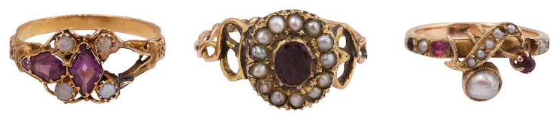 Three early 19th century rings: