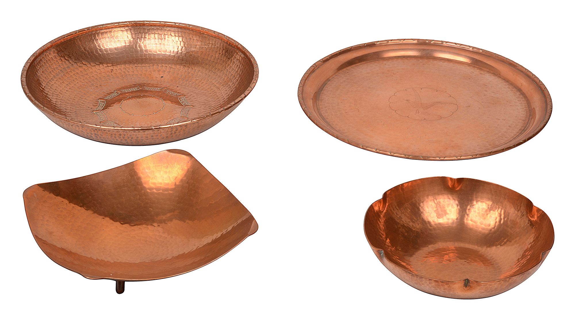 A collection of mostly Borrowdale hammered copper & Stainless Steel - Image 2 of 4