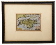 Pieter Van Den Keere Map of 'Wight Island'