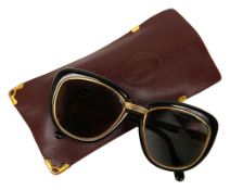 A pair of Model 130 cat-eye Cartier lady's sunglasses
