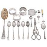 A group of silver and silver plated items