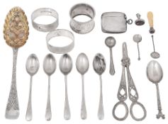 A group of silver and silver plated items
