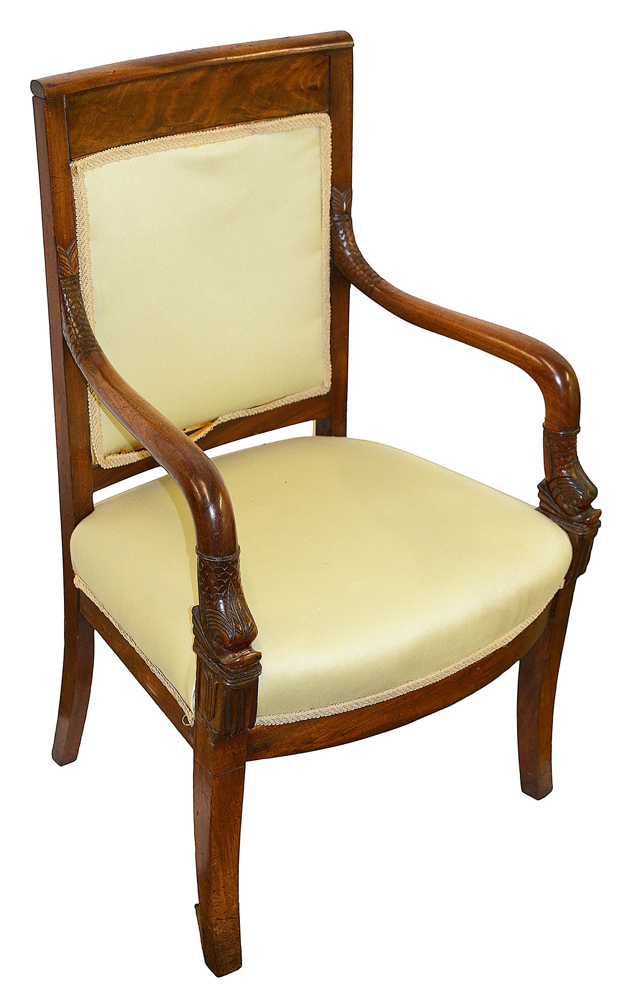 A French Empire mahogany armchair, 19th century