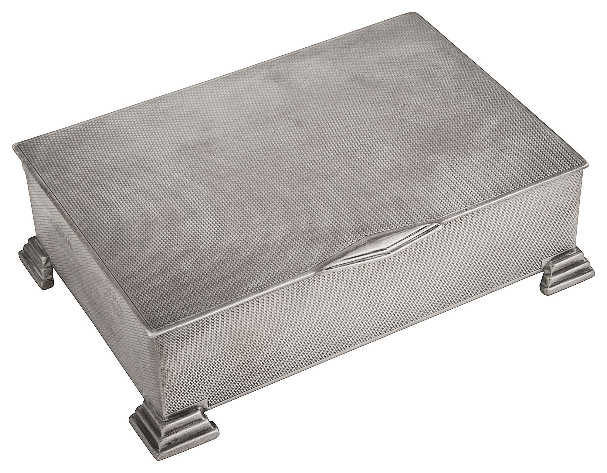 A George VI silver table cigarette box