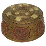 A 19th century Tibetan repousse copper covered box