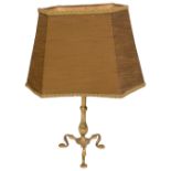 An early 20th century brass Pullman Railway carriage table lamp