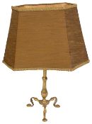 An early 20th century brass Pullman Railway carriage table lamp