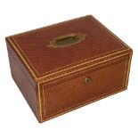 A Victorian red leather jewellery box