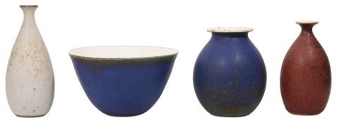 Four pieces of Studio pottery by Alice Gaskell
