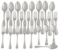 George IV and later fiddle and thread pattern flatware